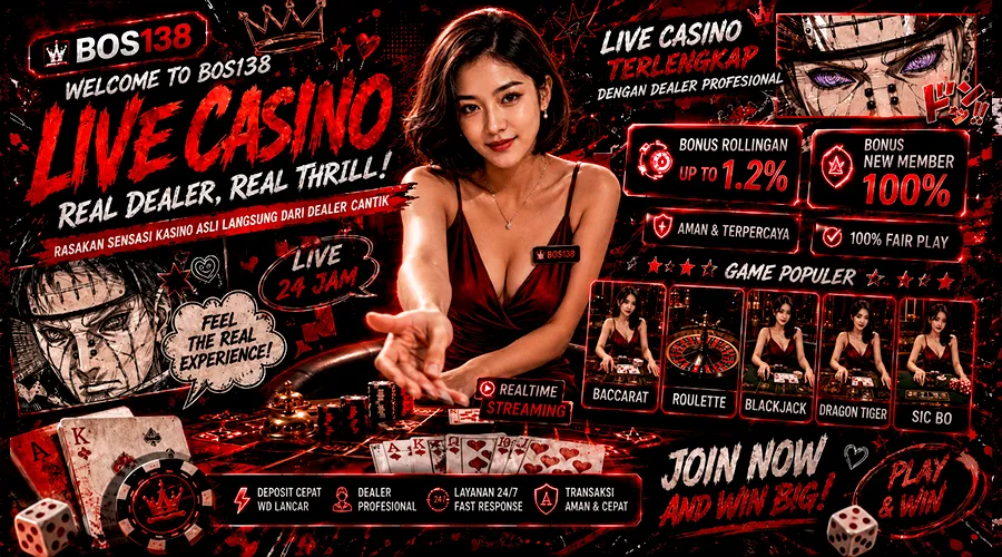BOS138 live casino games tables online 2026 dengan pilihan baccarat roulette blackjack dan dealer live
